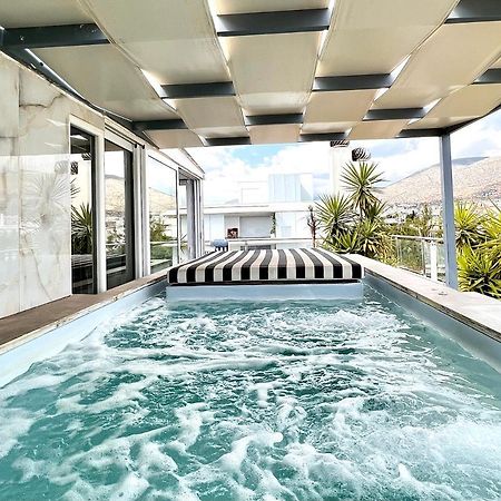 Citycenter Penthouse Mini Private Pool With Hydromassage And Great Town View Atenas Exterior foto